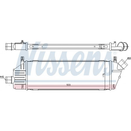 Intercooler. cold air compressor Nissan Micra K12 NISSAN MICRA III (K12), Hatchback, 03.2002 - 06.2010 Nissens 96578