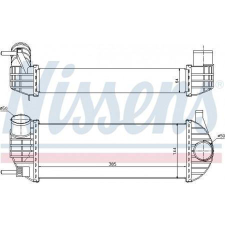 Intercooler. Intercooler compressor RENAULT KANGOO BE BOP KANGOO EXPRESS KANGOO II 1.5D 02.08- RENAULT KANGOO / GRAND KANGOO (KW0/1_), Van, 02.2008 - Nissens 96572