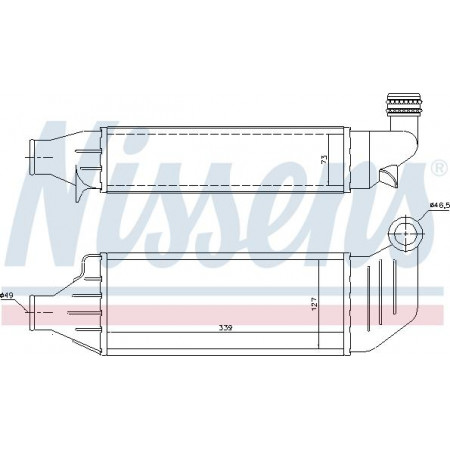 Intercooler. compresor de aire frio FORD MONDEO 96 - 18 TD Diesel MA - C - - A - A FORD MONDEO II (BAP), Hatchback, 08.1996 - 09.2000 Nissens 96694