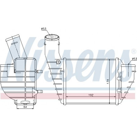 Interkoeler. koudeluchtcompressor AUDI A 4 - S 4 94 - 2.5 TDI Diesel Auto. A - C - - A - A VW PASSAT V (3B5), Touring, 05.1997 - 12.2001 Nissens 96691