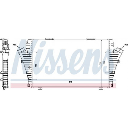 Refroidisseur intermédiaire. compresseur Opel Vectra C - 1.9 CDTI 04.04- OPEL VECTRA C GTS (Z02), Berline, 08.2002 - 01.2009 Nissens 96646