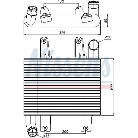 Intercooler. Intercooler compressor HYUNDAI TERRACAN KIA CARNIVAL II 2.9D 10.01-12.06 HYUNDAI TERRACAN (HP), Crossover, 06.2001 - 03.2008 Nissens 96660