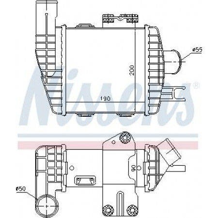 Interkoeler. koeler luchtinlaatcompressor Hyundai Tucson 2.0 CDRi 04 - KIA SPORTAGE (JE_, KM_), Crossover, 09.2004 - Nissens 96661