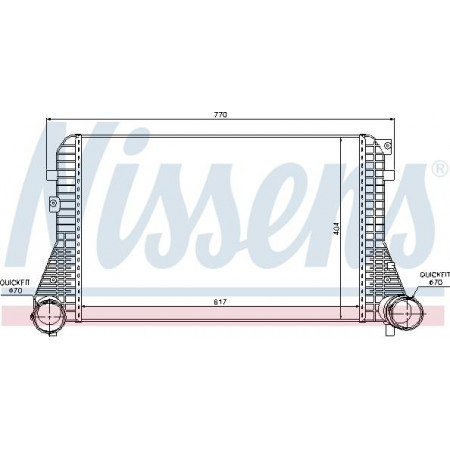 Intercooler. Compressor intercooler AUDI A3 VW PASSAT B6 TIGUAN 1.8-1.9D-2.0 05.03-07.18 VW GOLF PLUS (5M1, 521), Hatchback, 12.2004 - 12.2013 Nissens 96610