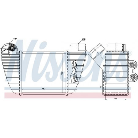Intercooler. compressor Audi TT refrigerador de ar 98 - 1.8 20V Turbo Benz. M – Aut. A - C - - P - A AUDI TT (8N9), Roadster, 10.1999 - 06.2006 Nissens 96682