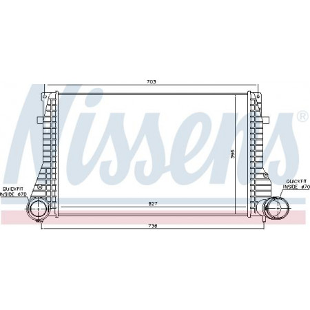 Ladeluftkühler. Kompressor Ladeluftkühler SEAT LEON TOLEDO II VW BORA BORA I GOLF IV 1.9D 02.00-06.06 SEAT TOLEDO II (1M2), Limousine, 10.1998 - 05.2006 Nissens 96633