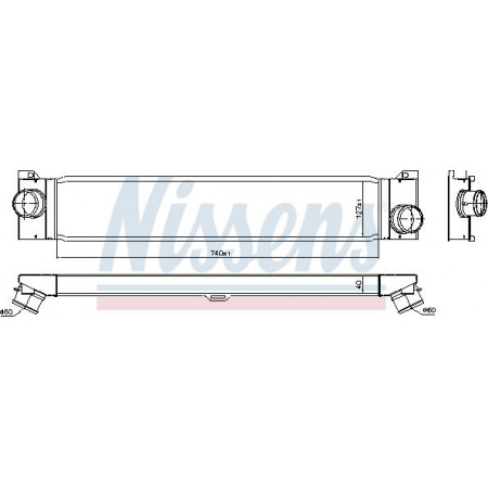 Intercooler. compresor Radiator motor FIAT DUCATO 2.0D-2.2D-2.3D FIAT DUCATO (250_, 290_), Cadru de sprijin, 07.2006 - Nissens 96624