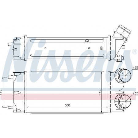 Intercooler. compressore aspirazione aria radiatore PEUGEOT 308 1.6 HDI 07 - PEUGEOT 5008 (0U_, 0E_), Van, 06.2009 - 03.2017 Nissens 96626