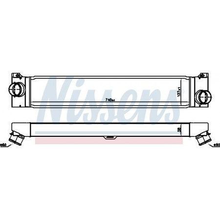 Refroidisseur intermédiaire. compresseur Citroen Jumper 06 - FIAT Ducato 06 - Peugeot Boxer 06 - FIAT DUCATO (250_, 290_), Autobus, 07.2006 - Nissens 96623