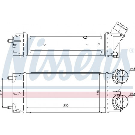 Intercooler. compressore aspirazione aria radiatore PEUGEOT 308 1.6 HDI 07 - PEUGEOT 308 SW I (4E_), Station Wagon, 01.2008 - 12.2012 Nissens 96627