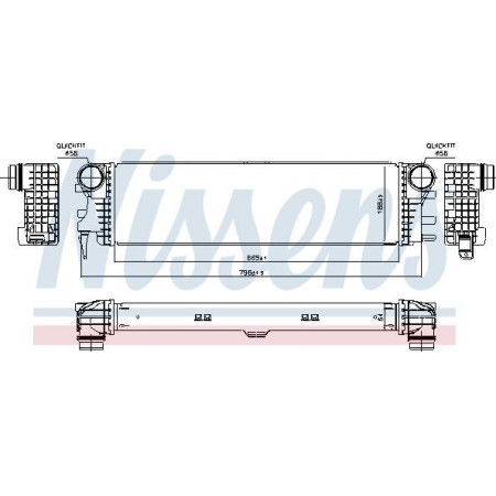 Refroidisseur intermédiaire. Compresseur Intercooler MERCEDES MARCO POLO CAMPER W447 V W447 VITO MIXTO DOUBLE CABIN VITO TOURER W447 VITO W4 MERCEDES-BENZ CLASSE V (W447), Dubita, 03.2014 - Nissens 96017