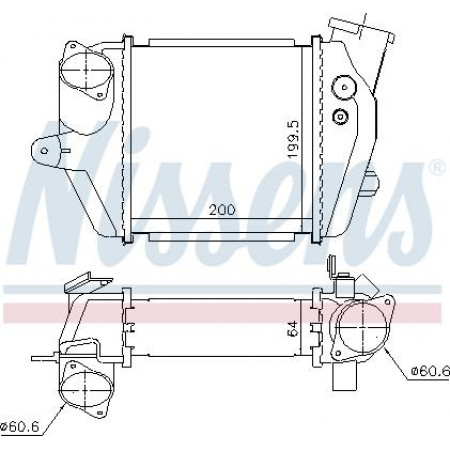 Intercooler. Intercooler compressor MAZDA 5 2.0D 02.05-05.10 MAZDA 5 (CR19), Van, 02.2005 - 12.2010 Nissens 96032