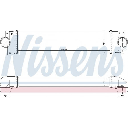 Interkoeler. Intercoolercompressor FORD GALAXY III S-MAX 2.0D 01.15-06.18 FORD S-MAX II (CJ, WA6), Van, 01.2015 - Nissens 96071