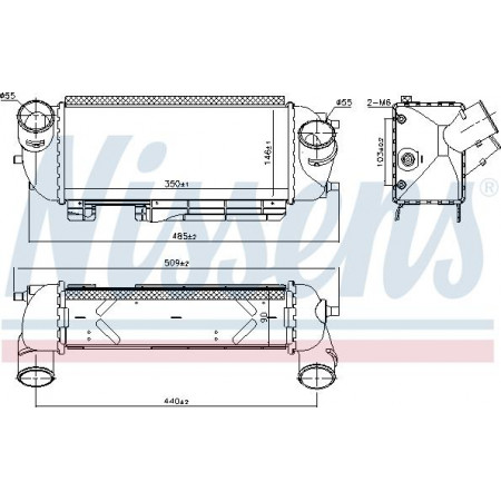 Intercooler. Intercooler compressor HYUNDAI IX35 KIA SPORTAGE III 2.0D 08.09- KIA SPORTAGE (SL), Crossover, 09.2009 - Nissens 96192