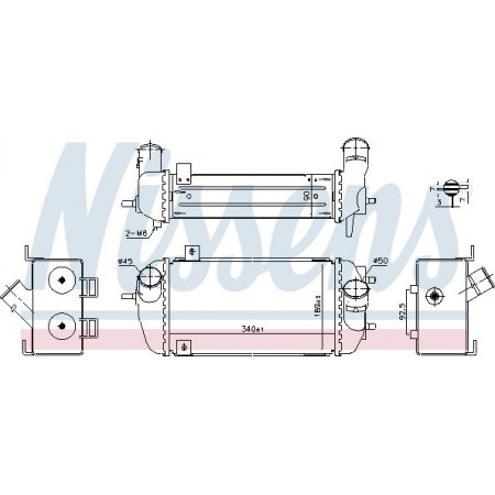 Intercooler. Compressor intercooler HYUNDAI TUCSON TUCSON-SUV 1.6 06.15- HYUNDAI TUCSON III (TL, TLE), Crossover, 05.2015 - Nissens 961492