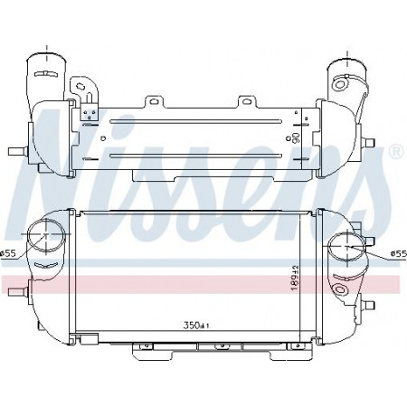 Intercooler. Intercooler compressor HYUNDAI TUCSON KIA SPORTAGE IV 2.0D 06.15- Nissens 961497