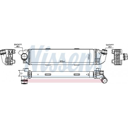 Interkoeler. compressor Intercooler FIAT TALENTO NISSAN NV300 OPEL VIVARO B RENAULT TRAFIC III 1.6D 05.14- OPEL VIVARO B (X82), Draagframe, 06.2014 - Nissens 96149