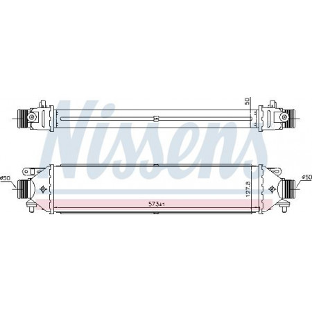 Interkoeler. compressor Intercooler ALFA ROMEO GIULIETTA FIAT DOBLO DOBLO CARGO OPEL COMBO TOUR COMBO-MINIVAN 1.3D-1.6D 02. OPEL COMBO (X12), Bestelwagen/MPV, 02.2012 - Nissens 961464