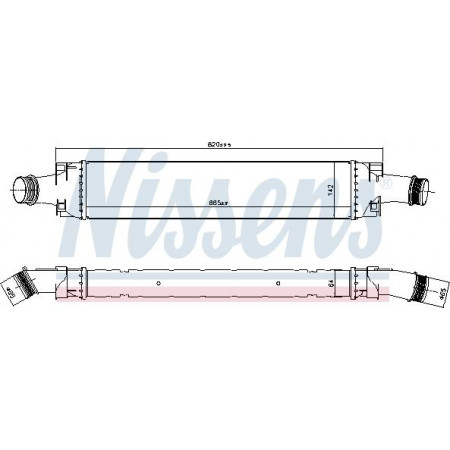 Air cooler intake Intercooler AUDI A4 ALLROAD B9 A4 B9 A5 A6 C8 A7 Q5 2.0-3.0H 05.15- AUDI A5/S5 II (F5A, F5F), Sportback, 06.2016 - Nissens 961466