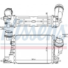 Intercooler. Compressor Intercooler RENAULT ESPACE V GRAND SCENIC IV MEGANE IV SCENIC IV TALISMAN 1.6-1.6D-1.8 02.15- RENAULT MEGANE IV Grandtour (K9A/M/N_), Tourism, 04.2016 - Nissens 961429