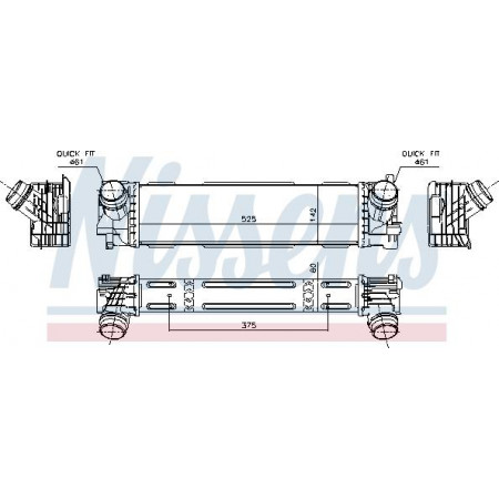 Intercooler. Compressor intercooler BMW 2 G42 3 G20 G80 G28 3 G21 3 G21 G81 4 G22 G82 4 G23 G83 4 GRAN COUPE G26 2.0-2.0D-2 BMW 3 Touring (G21, G81), 07.2019 - Nissens 961596
