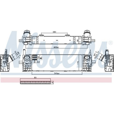 Ladeluftkühler. Ladeluftkühlerkompressor BMW X3 G01 F97 X4 G02 F98 2.0D-2.0DH 08.17- BMW X3 (G01, F97), Crossover, 07.2017 - Nissens 961591