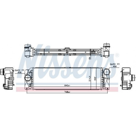 Refroidisseur intermédiaire. compresseur Intercooler MERCEDES SPRINTER 35-T B907 SPRINTER 35-T B907 B910 SPRINTER 3-T B907 SPRINTER 3-T B910 MERCEDES-BENZ SPRINTER 4-t (907, 910), Cadre support, 02.2018 - Nissens 961597