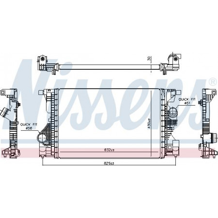 Intercooler. Intercooler compressor MERCEDES A V177 A W177 B SPORTS TOURER W247 CLA C118 CLA SHOOTING BRAKE X118 GLA H247 G MERCEDES-BENZ GLB (X247), 08.2019 - Nissens 961559