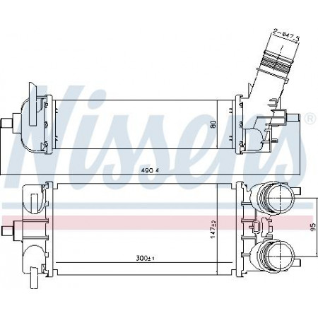 Intercooler. Intercooler compressor FORD TOURNEO COURIER B460 TRANSIT COURIER B460 TRANSIT COURIER B460-MINIVAN 1.5D 02.14- FORD TRANSIT COURIER B460 (JN8), Box/MPV, 02.2014 - Nissens 961509
