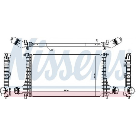 Interkoeler. Intercoolercompressor VW ATLAS 2.0 12.17- VW ATLAS (CA1), Crossover, 12.2016 - Nissens 961502