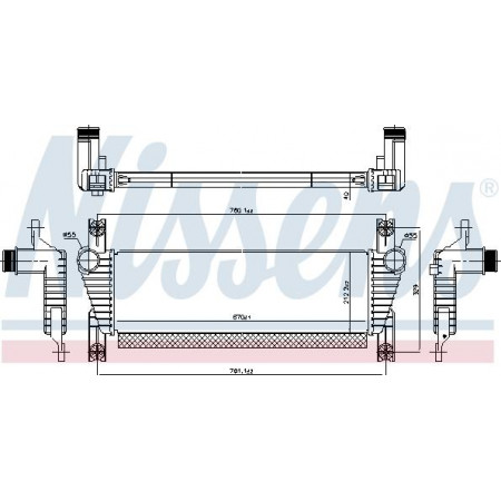 Interkoeler. Interkoelercompressor FORD RANGER 3.2D 04.11- Nissens 961581