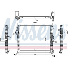 Interkoeler. Intercoolercompressor ALFA ROMEO GIULIA STELVIO 2.2D 10.15- ALFA ROMEO GIULIA (952_), Sedan, 10.2015 - Nissens 961532