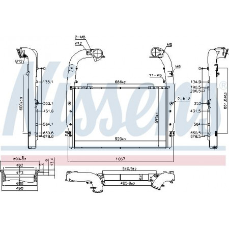 Intercooler. compressor Intercooler SCANIA PGRT DC09.108-DC9.39 04.04- Nissens 961578