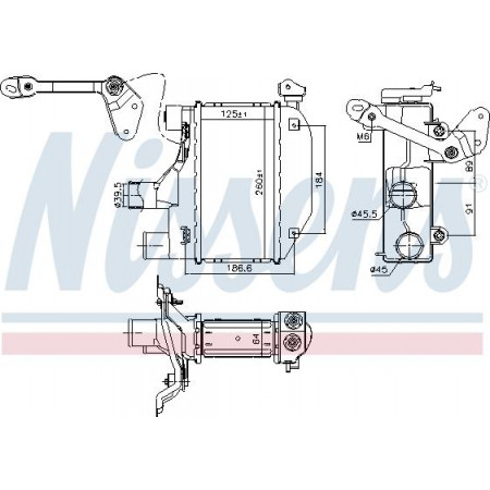 Intercooler. Intercooler compressor TOYOTA COROLLA 1.4D 06.04-10.07 TOYOTA COROLLA IX (_E12_), Touring, 03.2001 - 12.2008 Nissens 96164