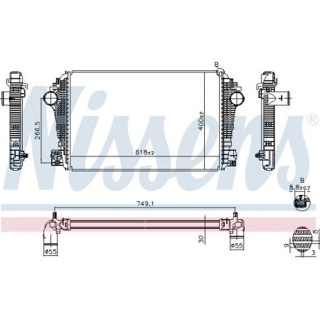Zuluftkühler VW AMAROK 2.0-2.0D-3.0D 09.10-05.22 Nissens 961601