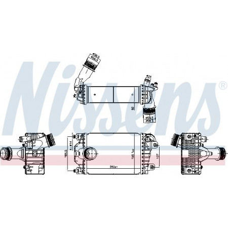 Interkoeler. Interkoelercompressor PORSCHE 911 911 TARGA 3.0-3.4-3.8 12.11-12.19 Nissens 961602