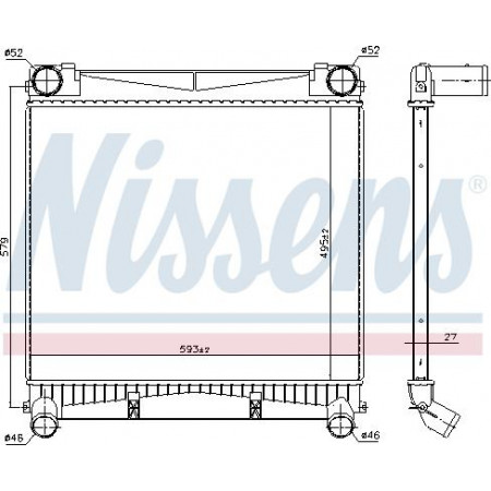 Intercooler. Intercooler compressor LAND ROVER RANGE ROVER III RANGE ROVER SPORT I 3.6D 04.06-03.13 LAND ROVER RANGE ROVER III (L322), Crossover, 03.2002 - 12.2012 Nissens 961140