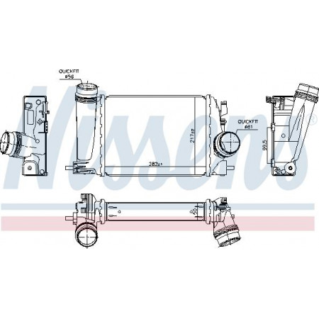 Interkoeler. Intercoolercompressor NISSAN QASHQAI II RENAULT GRAND SCENIC IV MEGANE IV SCENIC IV 1.2 11.13- RENAULT SCENIC IV (J9_), Dubita, 09.2016 - Nissens 961118