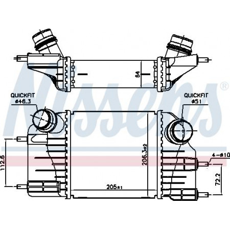 Intercooler. compresor Intercooler NISSAN NOTE 1.5D 06.13- NISSAN NOTE (E12), Dubita, 09.2012 - Nissens 961117