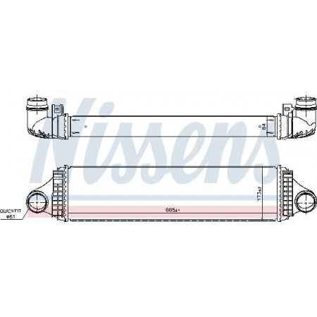Ladeluftkühler. Ladeluftkühlerkompressor VOLVO V40 2.0-2.0D 05.14-08.19 VOLVO V40 (525, 526), ​​Schrägheck, 03.2012 - Nissens 961188