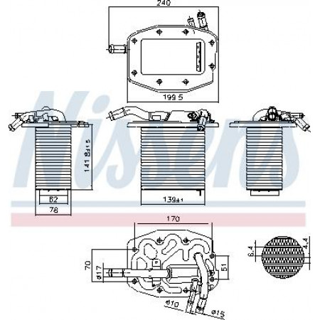 Intercooler. compresor Supply air cooler intercooler liquid fits. MAZDA 2 3 CX-3 CX-30 1.5D-1.8D-2.0H 08.14- Nissens 961297