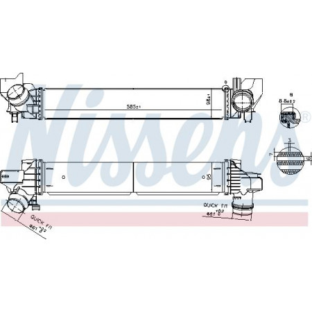 Ladeluftkühler. Ladeluftkühlerkompressor BMW 1 F40 2 F45 2 GRAN COUPE F44 2 GRAN TOURER F46 X1 F48 X2 F39 MINI F55 F56 F57 CLUBM Nissens 961269