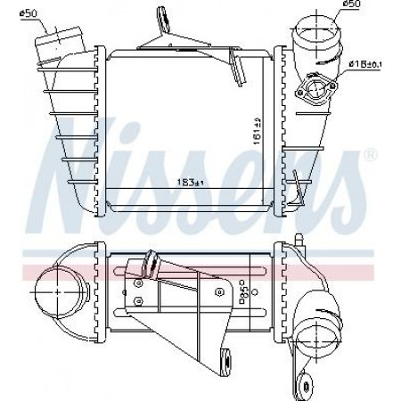 Intercooler. Intercooler compressor SEAT CORDOBA IBIZA III SKODA FABIA I FABIA I PRAKTIK VW POLO 1.9D 01.00-11.09 SKODA FABIA I (6Y5), Combi, 04.2000 - 12.2007 Nissens 961200