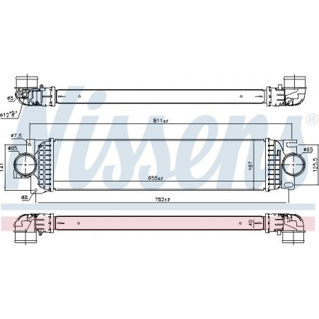Intercooler. Compresor intercooler FORD MONDEO V 1.5D-1.6D-2.0D 09.14- FORD MONDEO V (CD), Sedán, 09.2012 - Nissens 961234
