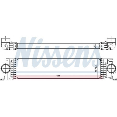 Intercooler. Compressor intercooler FORD MONDEO V 1.0 02.15- FORD MONDEO V (CE), Hatchback, 09.2014 - Nissens 961235