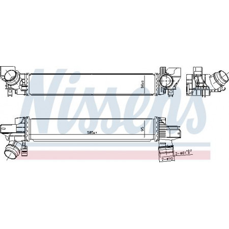 Air cooler intake Intercooler BMW 2 F45 X1 F48 X2 F39 MINI COUNTRYMAN F60 1.5H 11.14- BMW 2 Active Tourer (F45), Dubita, 11.2013 - Nissens 961233