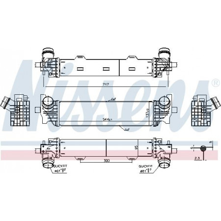 Ladeluftkühler. Ladeluftkühlerkompressor BMW 5 G30 F90 5 G31 6 GRAN TURISMO G32 7 G11 G12 2.0-3.0DH 07.15- BMW 5 - VII (G30, F90), Limousine, 09.2016 - Nissens 961226