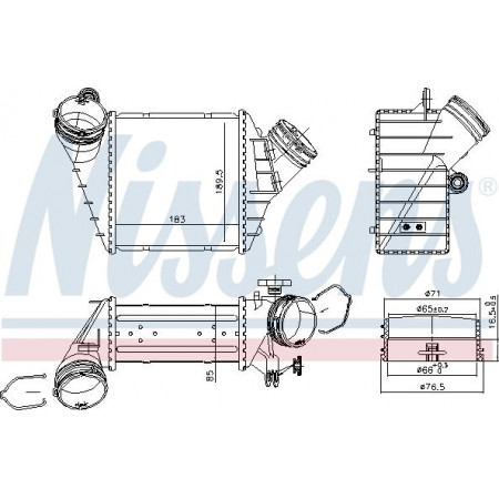 Intercooler. Compresor Intercooler VW NEW BEETLE 1.9D 02.01-09.10 VW NEW BEETLE (9C1, 1C1), Hatchback, 01.1998 - 11.2010 Nissens 96176