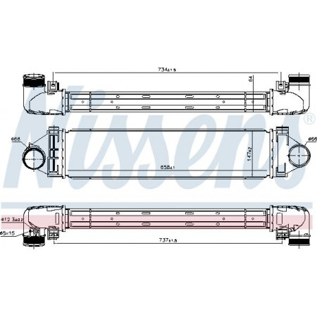 Interkoeler. Intercoolercompressor FORD GALAXY II GALAXY MK II MONDEO IV S-MAX 2.0 03.10-06.15 FORD GALAXY II (WA6), Van, 05.2006 - 06.2015 Nissens 96349