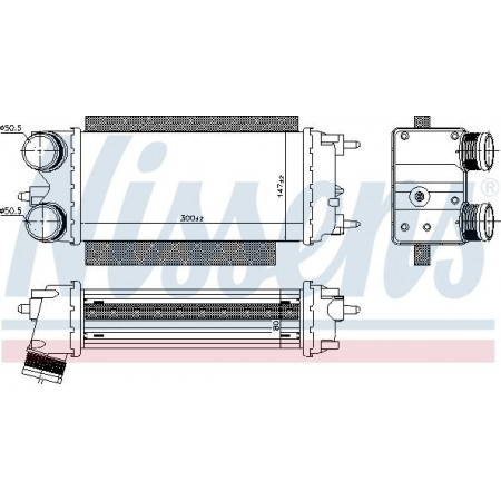 Intercooler. Intercooler compressor FORD TOURNEO COURIER B460 TRANSIT COURIER B460 TRANSIT COURIER B460-MINIVAN 1.5D-1.6D 0 FORD TRANSIT COURIER B460, Dubita, 02.2014 - Nissens 96357